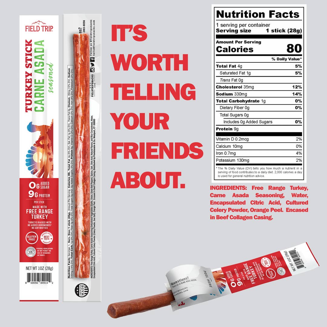 Carne Asada Seasoned Turkey Stick 1oz (24ct)