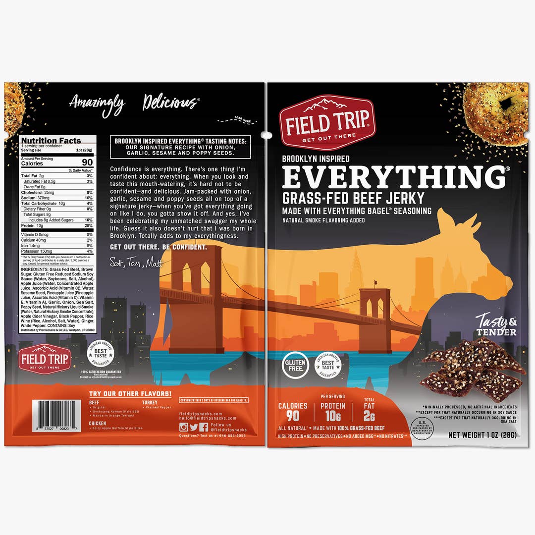 Brooklyn Everything Bagel Beef Jerky 1.0oz (12ct)