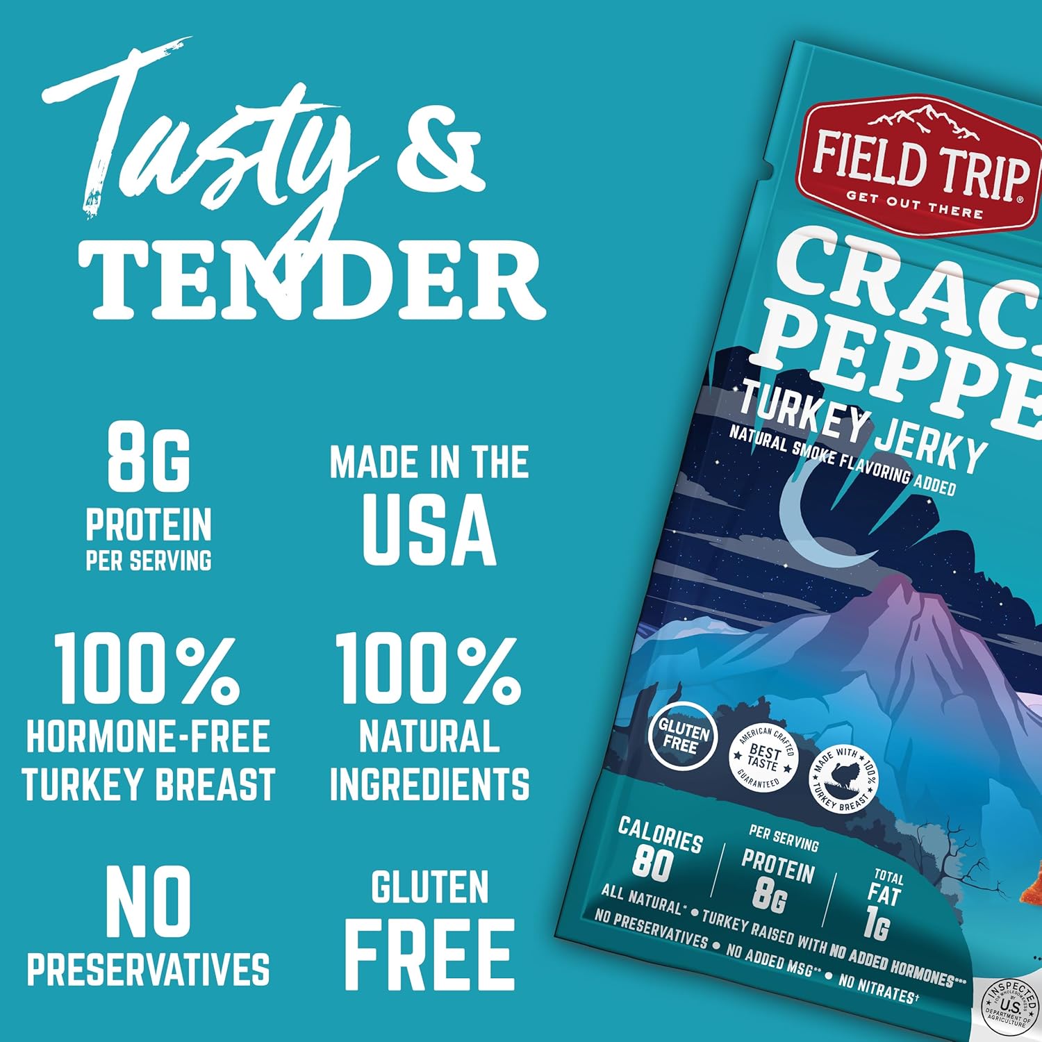 Cracked Pepper Turkey Jerky 1.0oz (12ct)