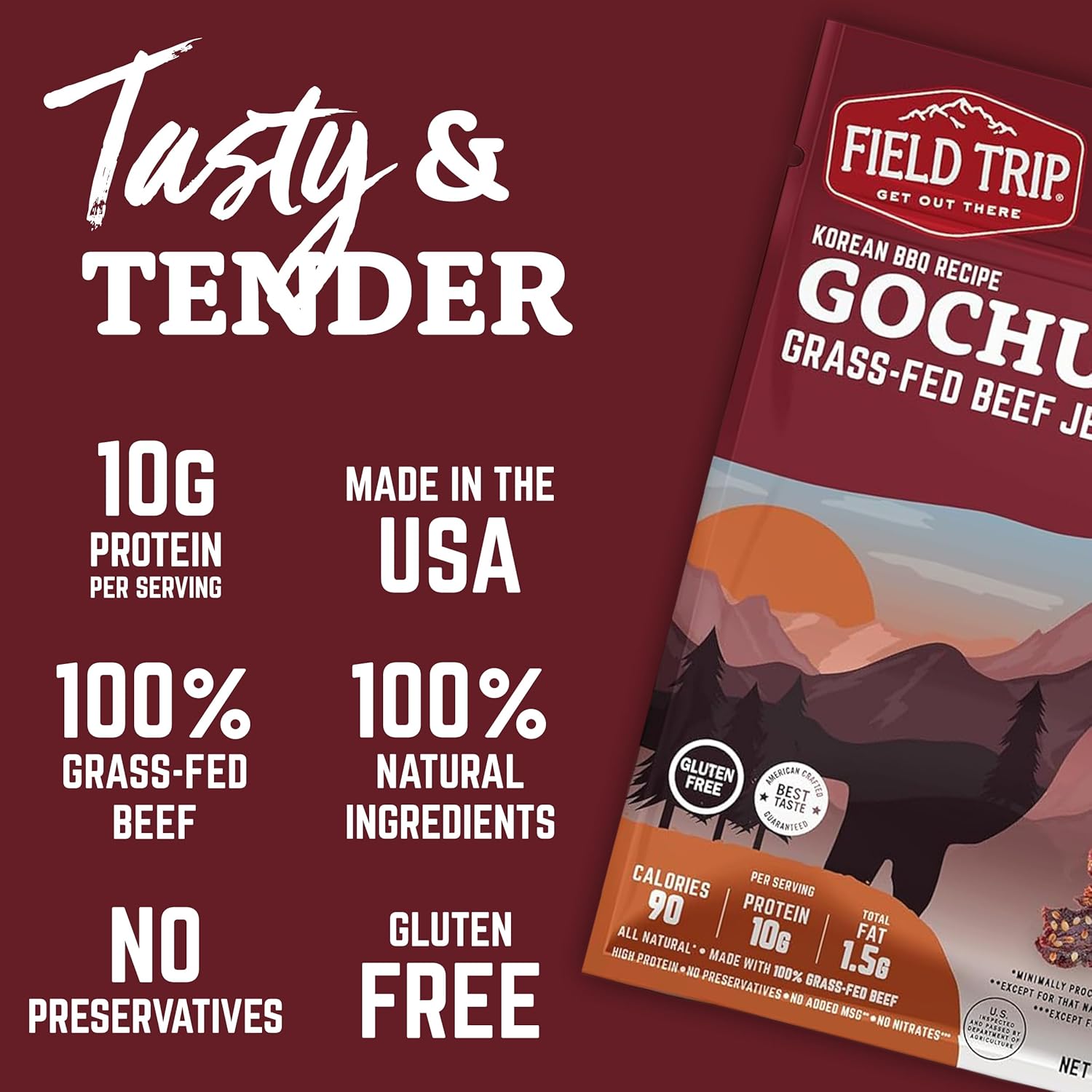 Gochujang Korean BBQ Beef Jerky 1.0oz (12ct)