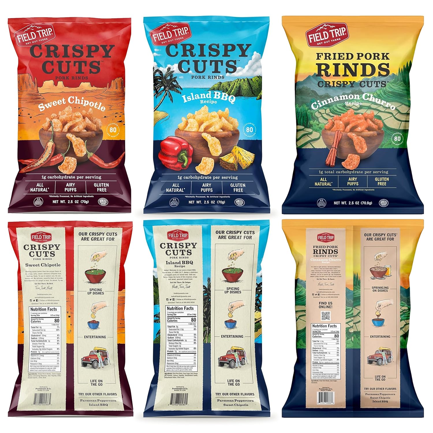 Variety Pork Rinds 2.5oz (4ct)