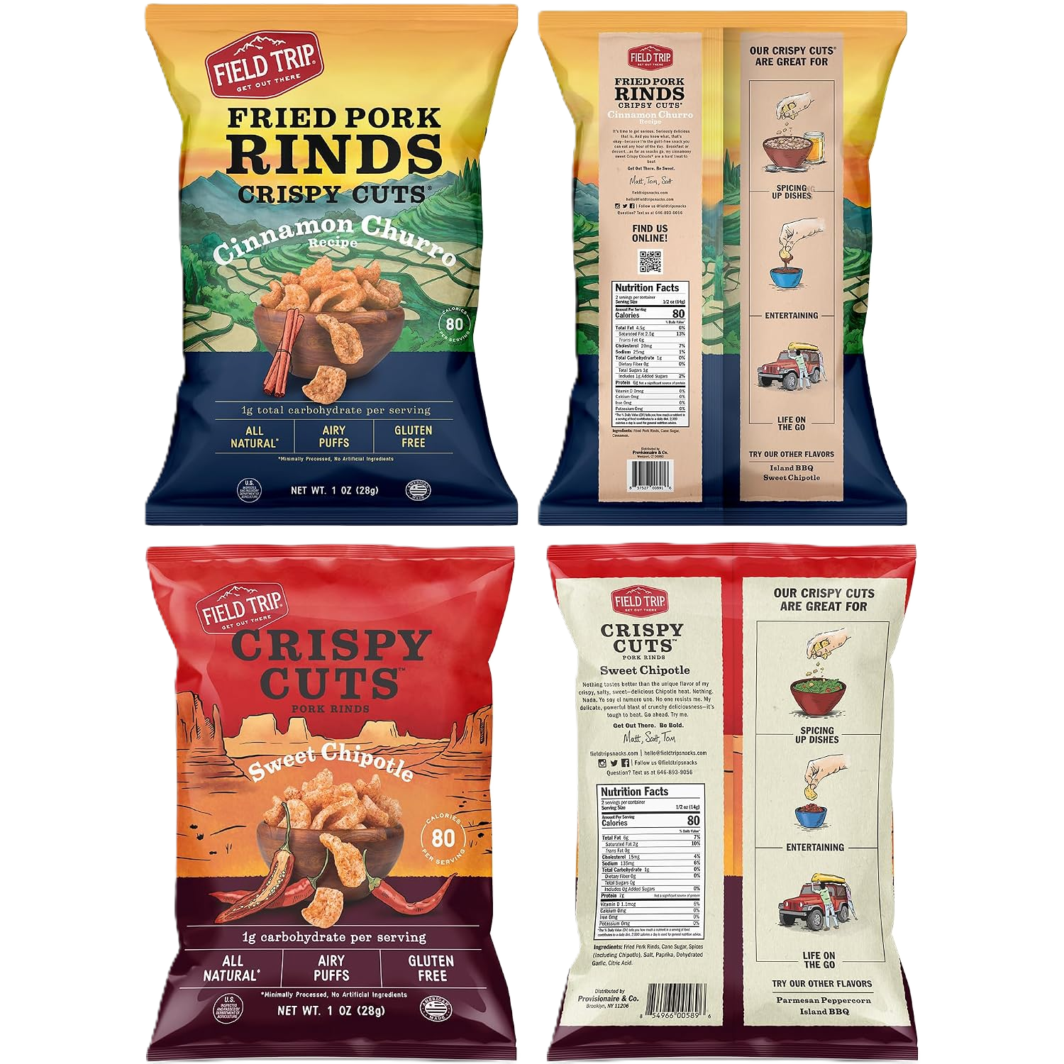 Variety Pork Rinds 1oz (6ct)
