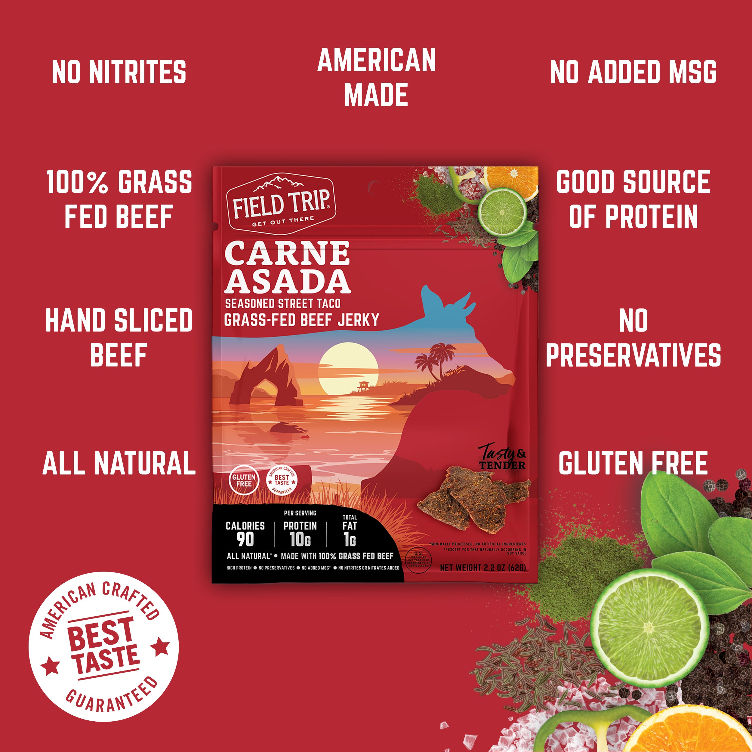 Carne Asada Beef Jerky 2.2oz (4ct)