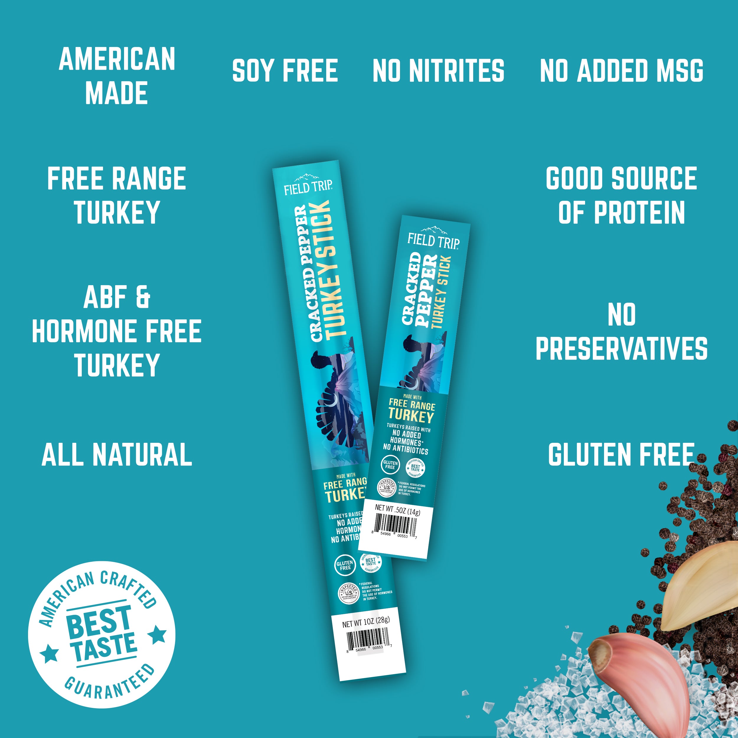 Cracked Pepper Turkey Sticks 0.5oz (24ct)