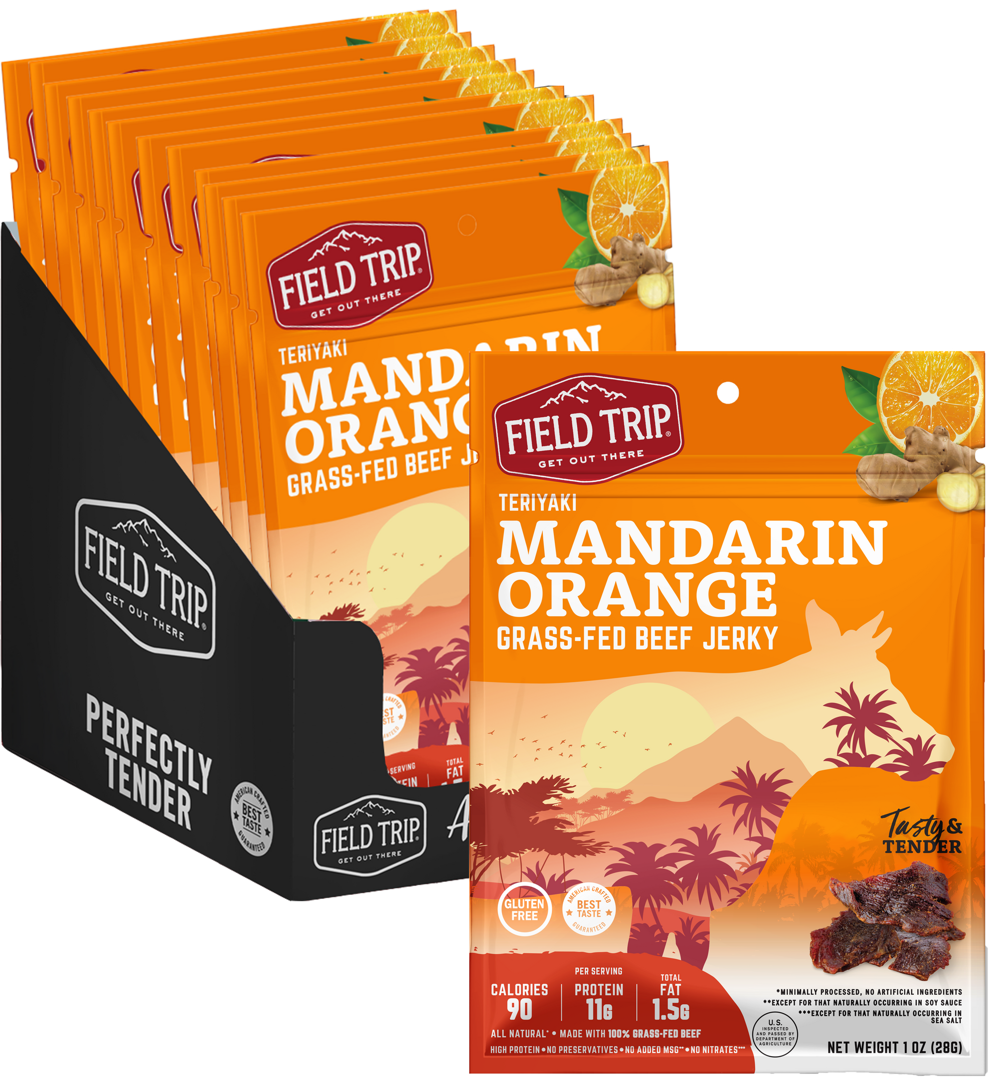 Mandarin Orange Teriyaki Beef Jerky 1.0oz (12ct)