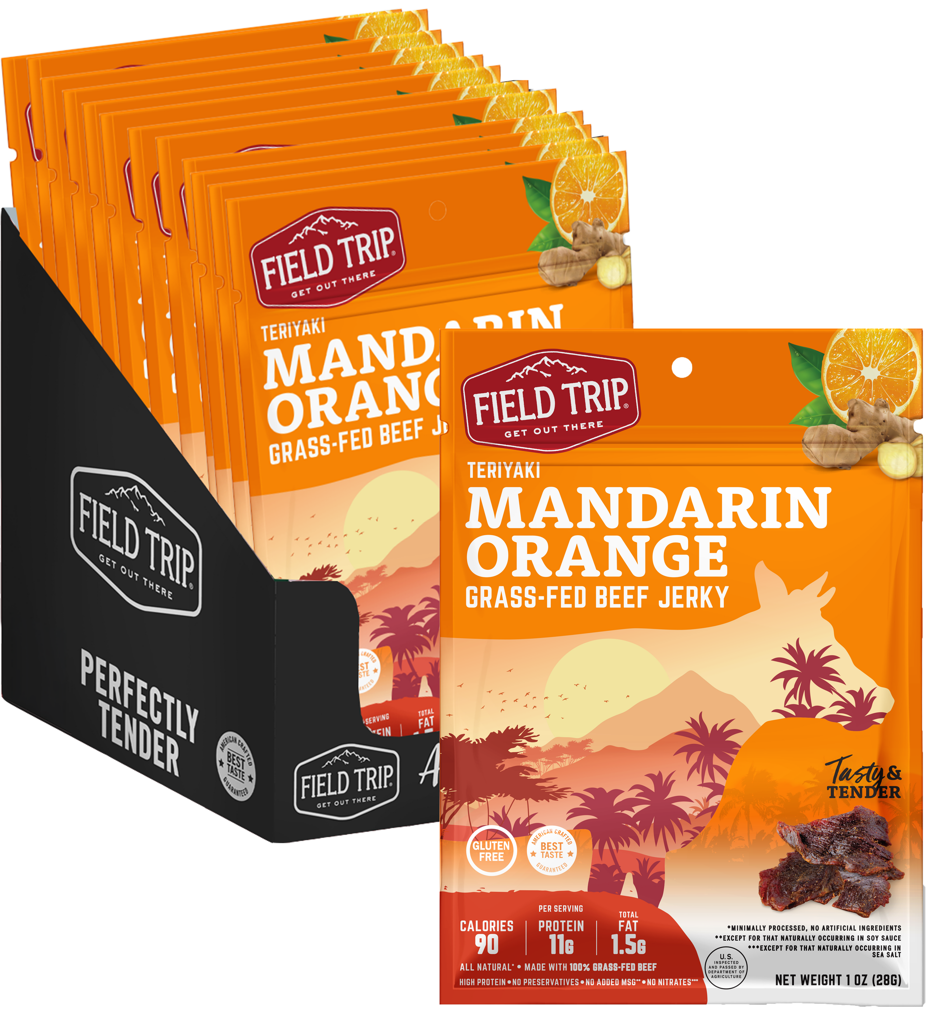 Mandarin Orange Teriyaki Beef Jerky 1.0oz (12ct)