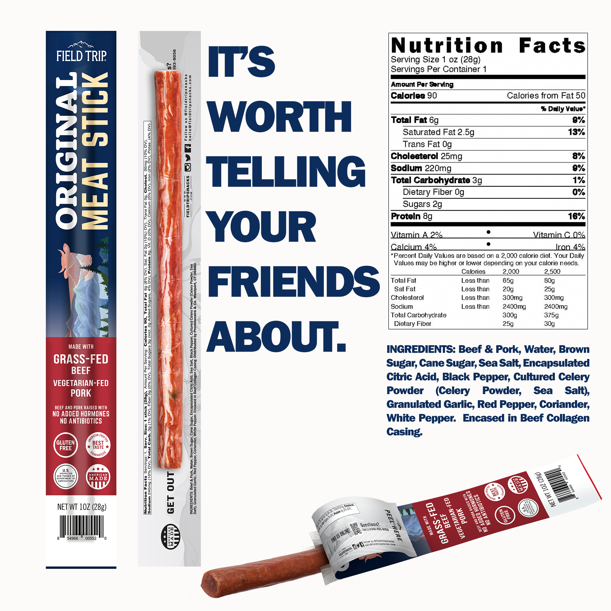 Variety - 5 Flavors of 1oz Sticks (10ct)