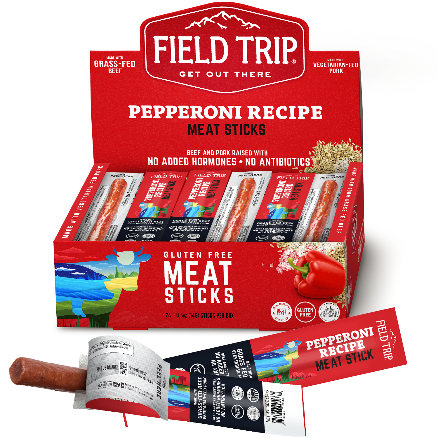 Pepperoni Recipe Meat Stick 0.5oz (24ct)