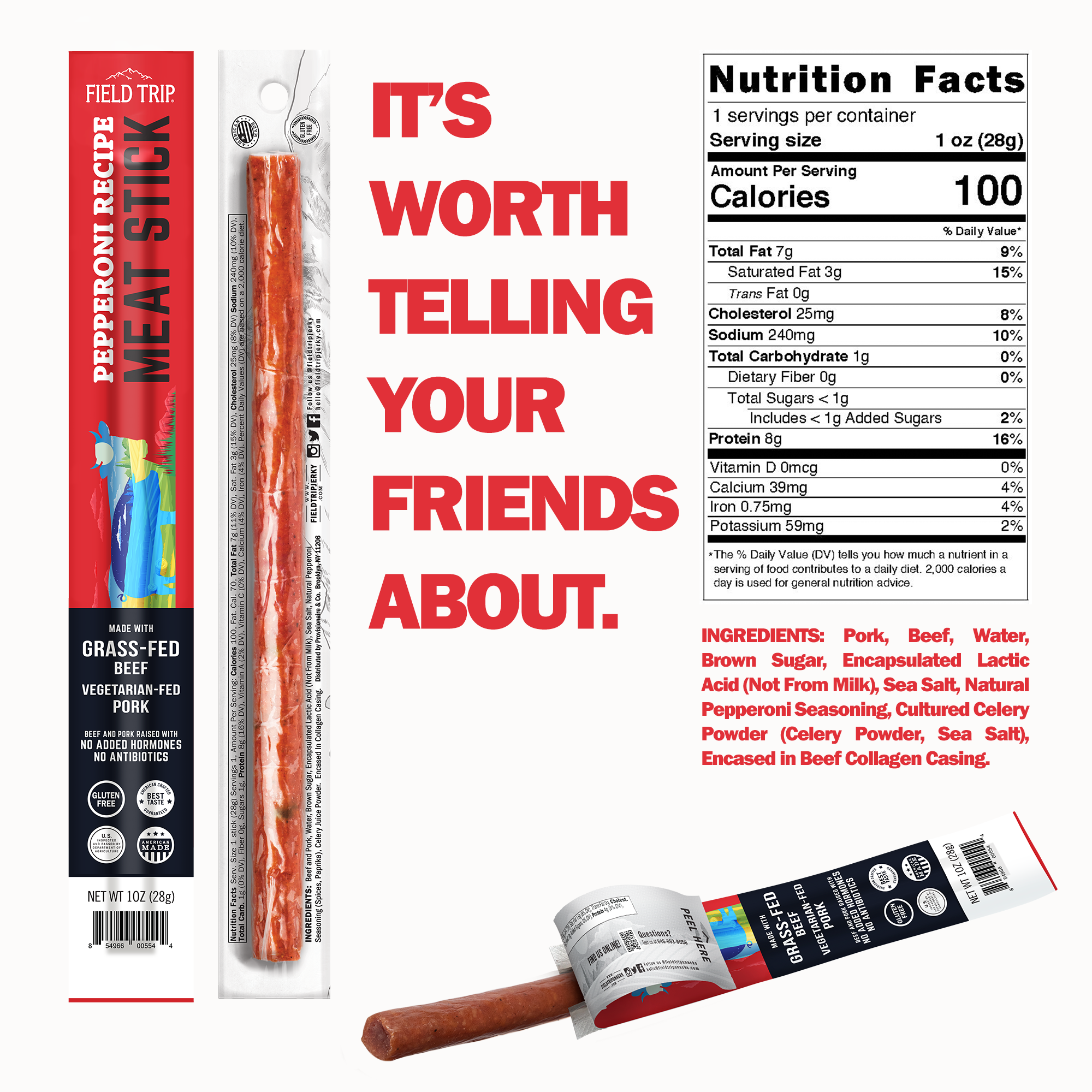Variety - 5 Flavors of 1oz Sticks (10ct)