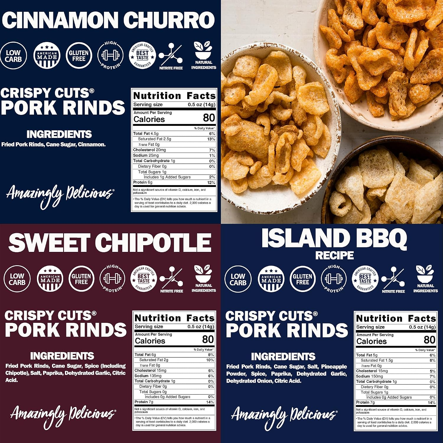 Variety Pork Rinds 1oz (6ct)