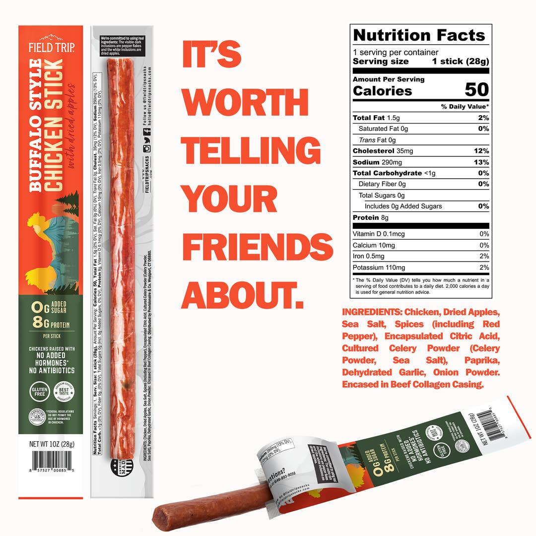 Buffalo Chicken & Apple Chicken Stick 1oz (24ct)