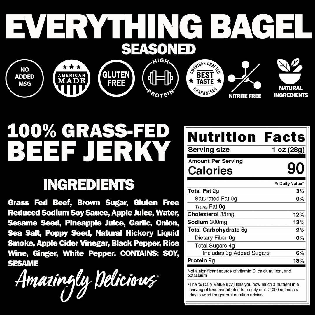 Brooklyn Everything Bagel Beef Jerky 1.0oz (12ct)