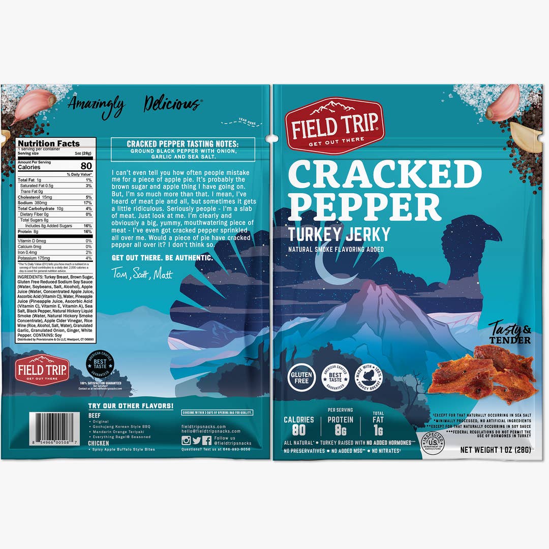 Cracked Pepper Turkey Jerky 1.0oz (12ct)